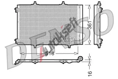 DENSO Kondenztor klimatizace DEN DCN07013, DCN07013