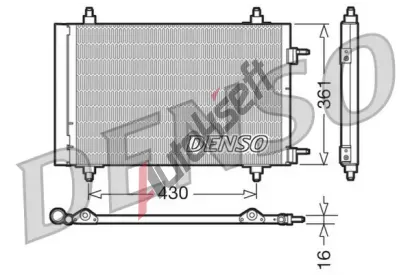 DENSO Kondenztor klimatizace DEN DCN07019, DCN07019