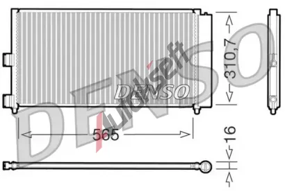 DENSO Kondenztor klimatizace DEN DCN09070, DCN09070