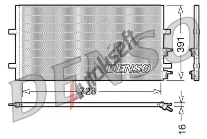 DENSO Kondenztor klimatizace DEN DCN10017, DCN10017