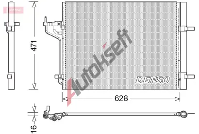 DENSO Kondenzátor klimatizace DEN DCN10029, DCN10029 DENSO Kondenzátor klimatizace DEN DCN10029, DCN10029