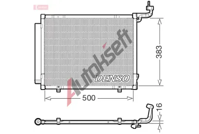 DENSO Kondenzátor klimatizace DEN DCN10057, DCN10057 DENSO Kondenzátor klimatizace DEN DCN10057, DCN10057