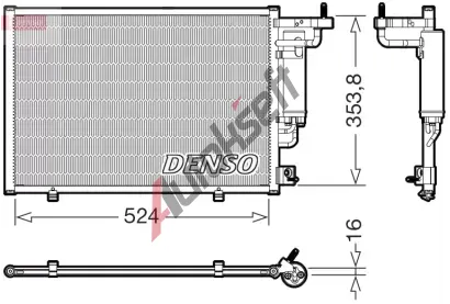 DENSO Kondenzátor klimatizace DEN DCN10059, DCN10059 DENSO Kondenzátor klimatizace DEN DCN10059, DCN10059