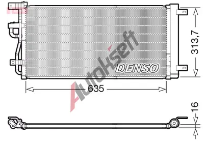 DENSO Kondenztor klimatizace DEN DCN15007, DCN15007