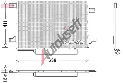 DENSO Kondenztor klimatizace DEN DCN17004, DCN17004
