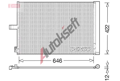 DENSO Kondenzátor klimatizace DEN DCN17027, DCN17027 DENSO Kondenzátor klimatizace DEN DCN17027, DCN17027
