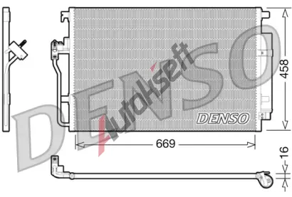DENSO Kondenztor klimatizace DEN DCN17056, DCN17056