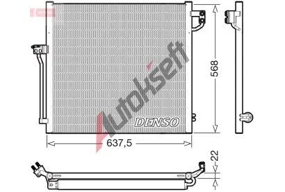 DENSO Kondenztor klimatizace DEN DCN17058, DCN17058