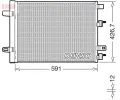 Kondenz�tor klimatizace&nbsp;DENSO&nbsp;&dash;&nbsp;DEN DCN17063