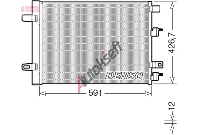 DENSO Kondenzátor klimatizace DEN DCN17063, DCN17063 DENSO Kondenzátor klimatizace DEN DCN17063, DCN17063
