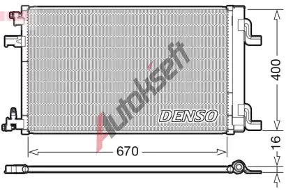 DENSO Kondenzátor klimatizace DEN DCN20002, DCN20002 DENSO Kondenzátor klimatizace DEN DCN20002, DCN20002