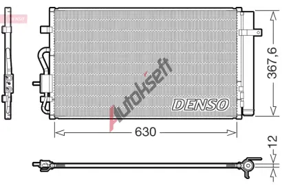 DENSO Kondenzátor klimatizace DEN DCN20050, DCN20050 DENSO Kondenzátor klimatizace DEN DCN20050, DCN20050