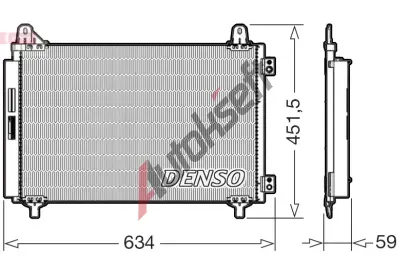 DENSO Kondenztor klimatizace DEN DCN21034, DCN21034