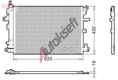 DENSO Kondenztor klimatizace DEN DCN33012, DCN33012
