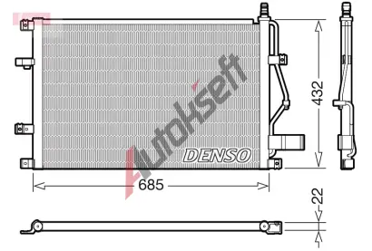 DENSO Kondenztor klimatizace DEN DCN33013, DCN33013