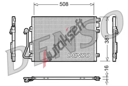DENSO Kondenz�tor klimatizace DEN DCN37001, DCN37001