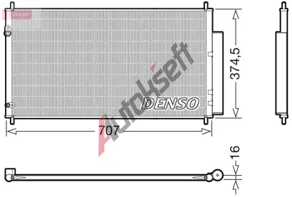 DENSO Kondenztor klimatizace DEN DCN40025, DCN40025