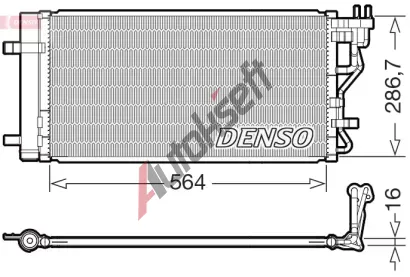 DENSO Kondenz�tor klimatizace DEN DCN41027, DCN41027