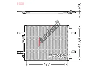 DENSO Kondenz�tor klimatizace DEN DCN41029, DCN41029