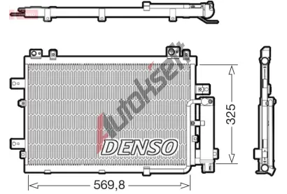 DENSO Kondenzátor klimatizace DEN DCN41030, DCN41030 DENSO Kondenzátor klimatizace DEN DCN41030, DCN41030