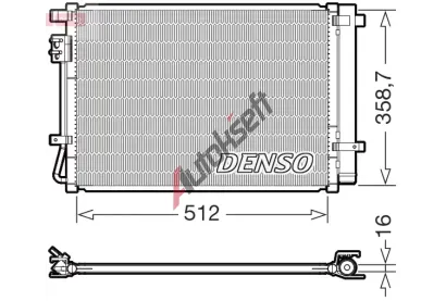 DENSO Kondenz�tor klimatizace DEN DCN41031, DCN41031