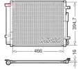Kondenz�tor klimatizace&nbsp;DENSO&nbsp;&dash;&nbsp;DEN DCN41032