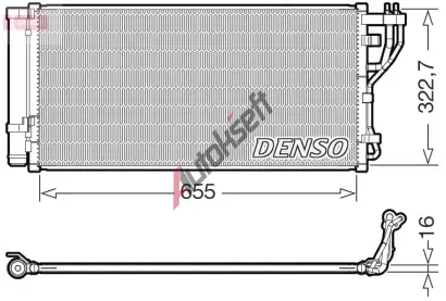 DENSO Kondenzátor klimatizace DEN DCN43011, DCN43011 DENSO Kondenzátor klimatizace DEN DCN43011, DCN43011