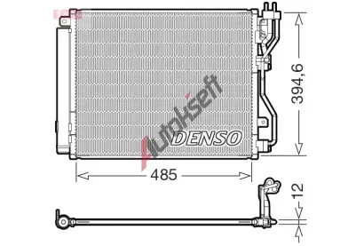 DENSO Kondenzátor klimatizace DEN DCN43016, DCN43016 DENSO Kondenzátor klimatizace DEN DCN43016, DCN43016