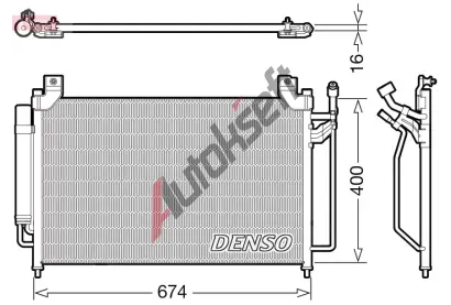 DENSO Kondenzátor klimatizace DEN DCN44013, DCN44013  DENSO Kondenzátor klimatizace DEN DCN44013, DCN44013