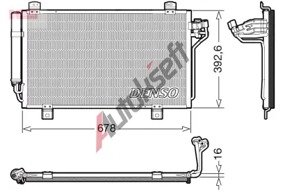 DENSO Kondenztor klimatizace DEN DCN44015, DCN44015