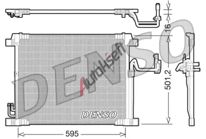DENSO Kondenzátor klimatizace DEN DCN46012, DCN46012 DENSO Kondenzátor klimatizace DEN DCN46012, DCN46012