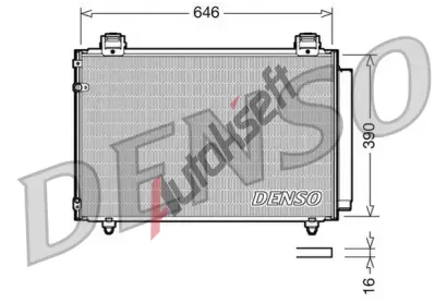DENSO Kondenzátor klimatizace DEN DCN50024, DCN50024 DENSO Kondenzátor klimatizace DEN DCN50024, DCN50024