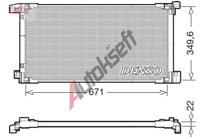 DENSO Kondenztor klimatizace DEN DCN50114, DCN50114