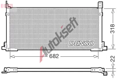 DENSO Kondenz�tor klimatizace DEN DCN50135, DCN50135