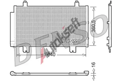 DENSO Kondenz�tor klimatizace DEN DCN51005, DCN51005