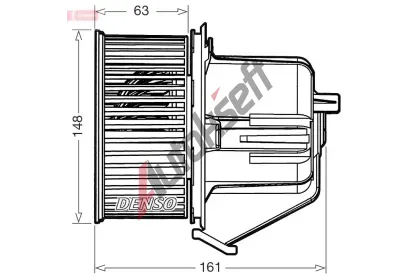 DENSO Vnitn ventiltor DEN DEA07027, DEA07027