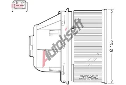 DENSO Vnitn ventiltor DEN DEA10053, DEA10053