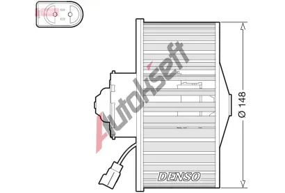 DENSO Vnitn ventiltor DEN DEA10054, DEA10054