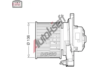 DENSO Vnitřní ventilátor DEN DEA10055, DEA10055 DENSO Vnitřní ventilátor DEN DEA10055, DEA10055