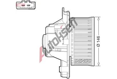DENSO Vnitřní ventilátor DEN DEA21014, DEA21014 DENSO Vnitřní ventilátor DEN DEA21014, DEA21014