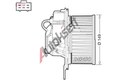 DENSO Vnitn ventiltor DEN DEA32005, DEA32005