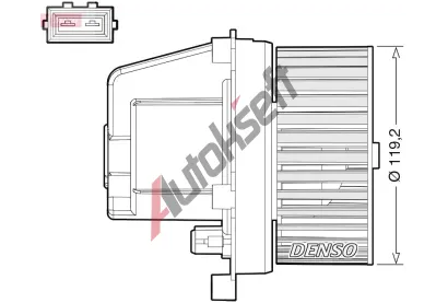 DENSO Vnitn ventiltor DEN DEA33003, DEA33003