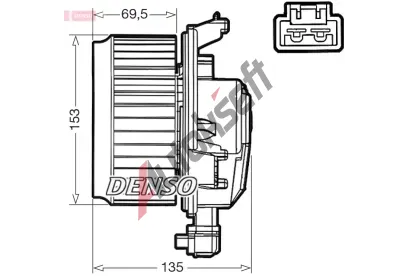 DENSO Vnit�n� ventil�tor DEN DEA50000, DEA50000