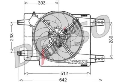 DENSO Vtrk chlazen motoru DEN DER01011, DER01011