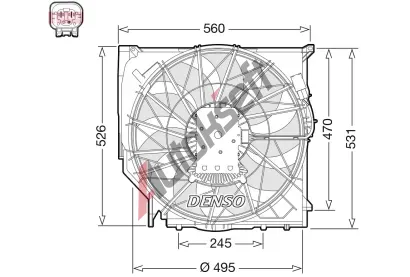 DENSO Vtrk chlazen motoru DEN DER05008, DER05008