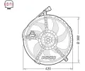 Vtrk chlazen motoru DENSO ‐ DEN DER05009