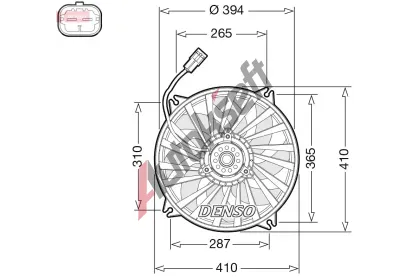 DENSO Vtrk chlazen motoru DEN DER07012, DER07012