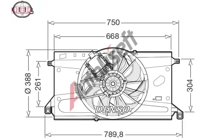 DENSO Vtrk chlazen motoru DEN DER10011, DER10011