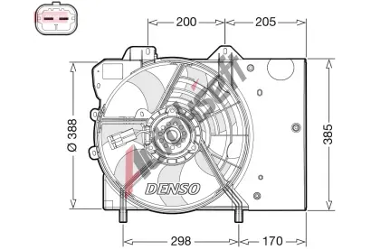 DENSO Vtrk chlazen motoru DEN DER21024, DER21024