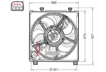 DENSO Vtrk chlazen motoru DEN DER32017, DER32017